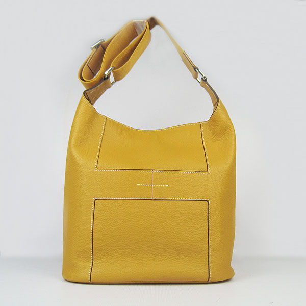 Knockoff Hermes Good News H Women Shoulder Bag Yellow H2801